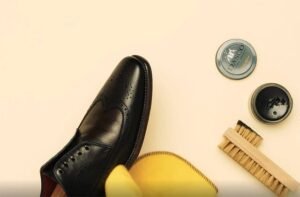 caring leather shoes